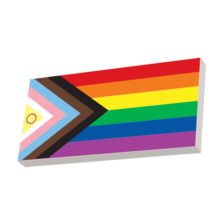 Pride Flag Intersex-Inclusive – 2x4 Tile - The Brick Chick
